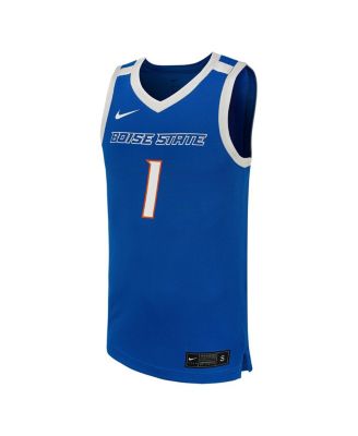 Men's #1 Royal Boise State Broncos Replica Basketball Jersey