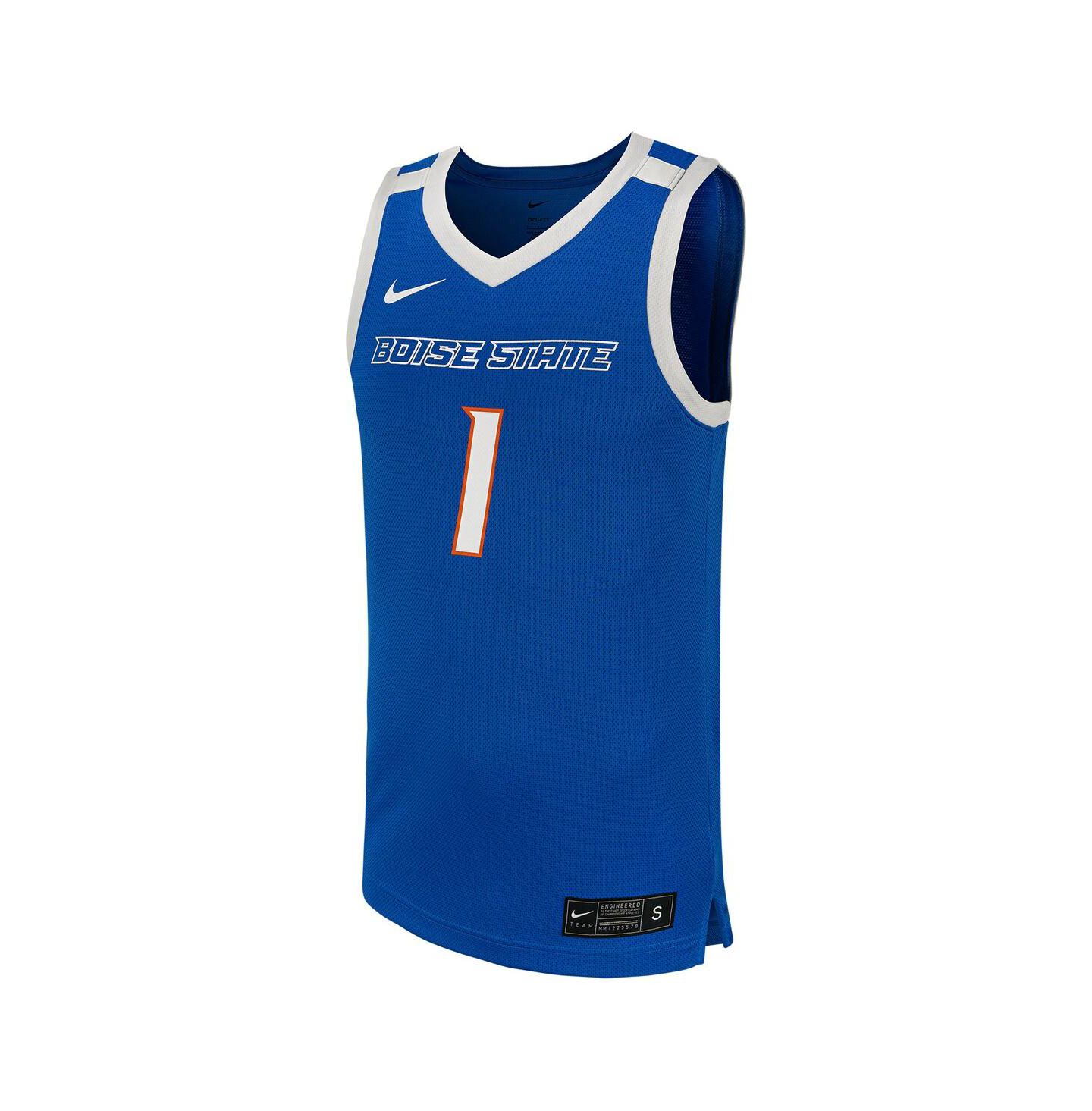 Мужской топ Nike #1 Royal Boise State Broncos Replica Basketball Jersey — фото 2
