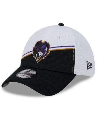 Men's White, Black Baltimore Ravens 2023 Sideline 39THIRTY Flex Hat