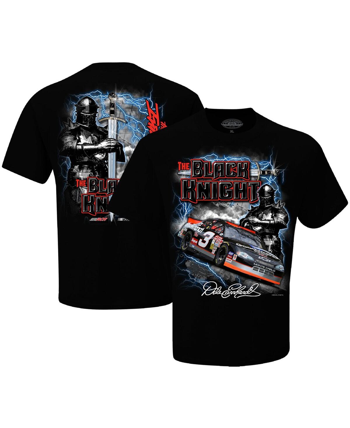 Men's Checkered Flag Sports Black Dale Earnhardt Black Knight T-shirt - Black