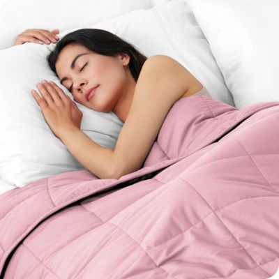 Cotton with Glass Bead Fill Weighted Blanket, 7 lbs 60" x 40"