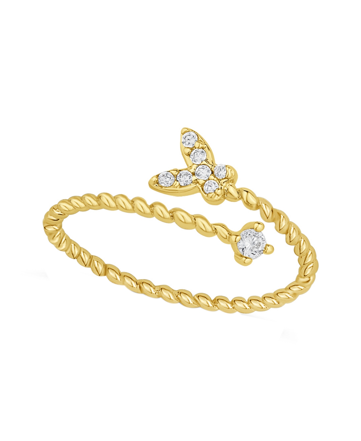 And Now This Cubic Zirconia Butterfly Toe Ring In Gold