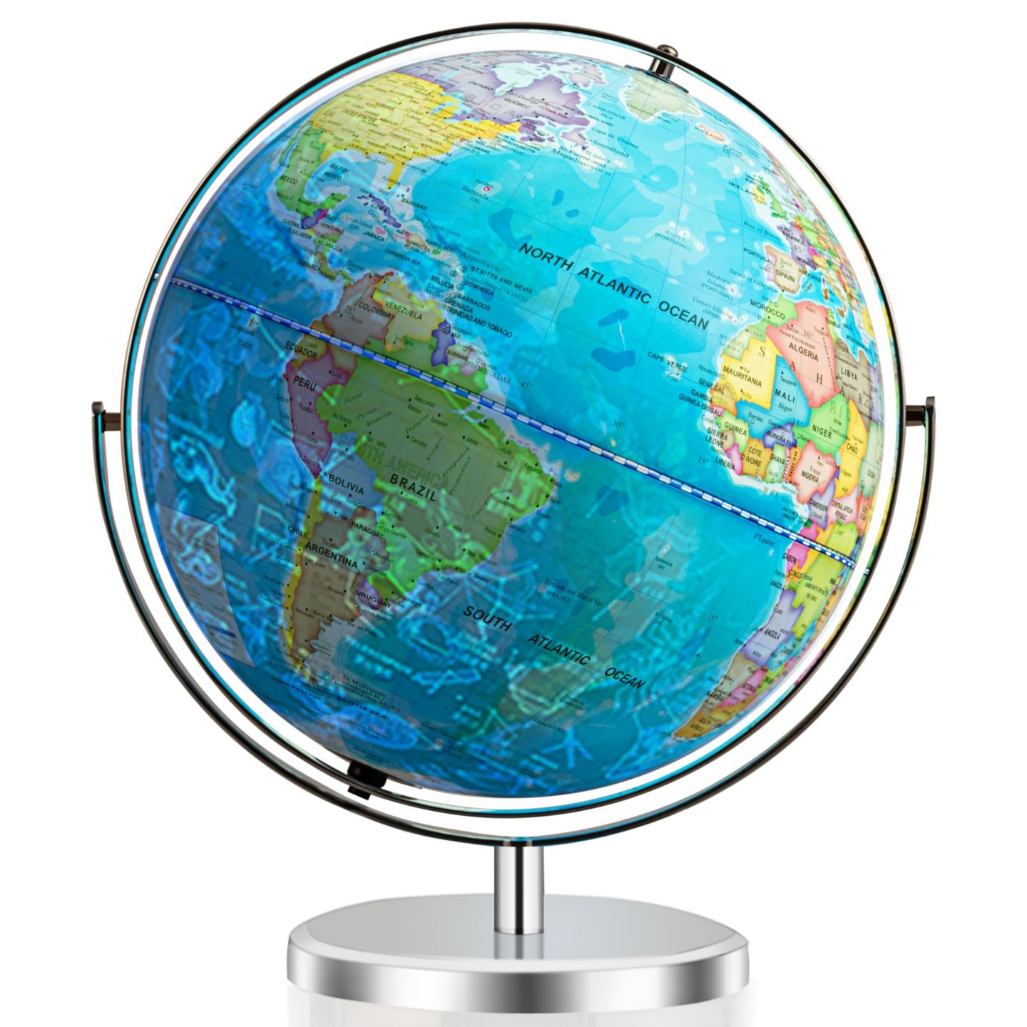 Детская игрушка SUGIFT 13" Illuminated World Globe, 720-Degree Rotating, Ages 3+ — фото 11