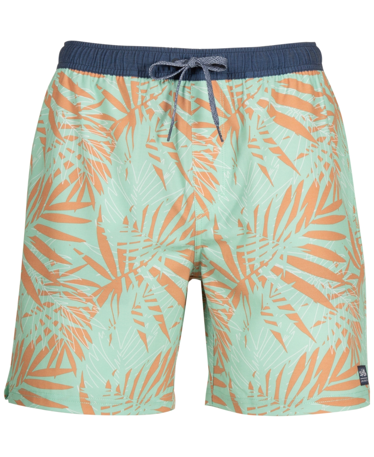 Salt Life Men's Jungle Vibes Palm Print 19" Volley Shorts In Seaglass
