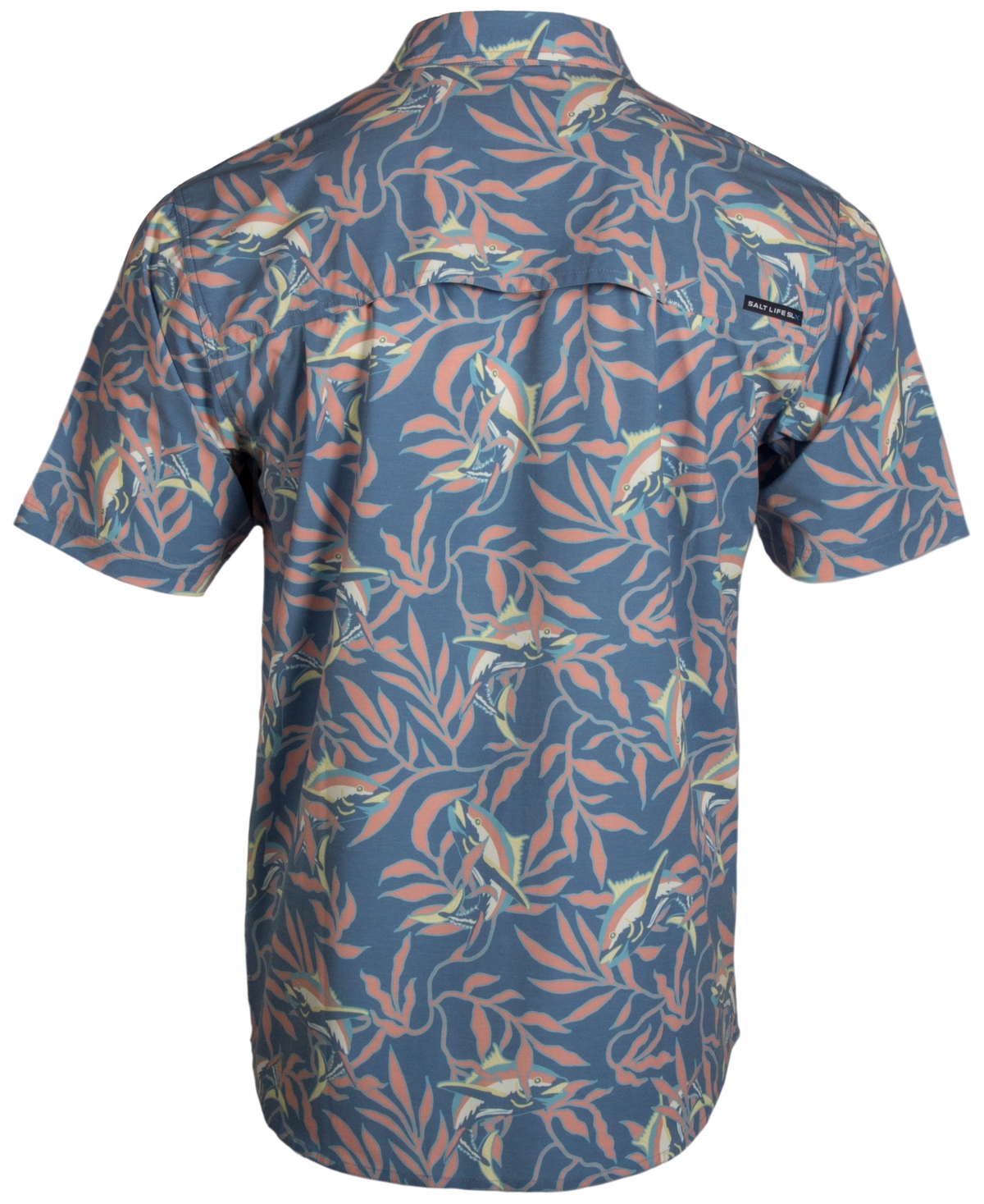 Salt Life Men's Hide N Sea Graphic Print Short-Sleeve Button-Up Shirt