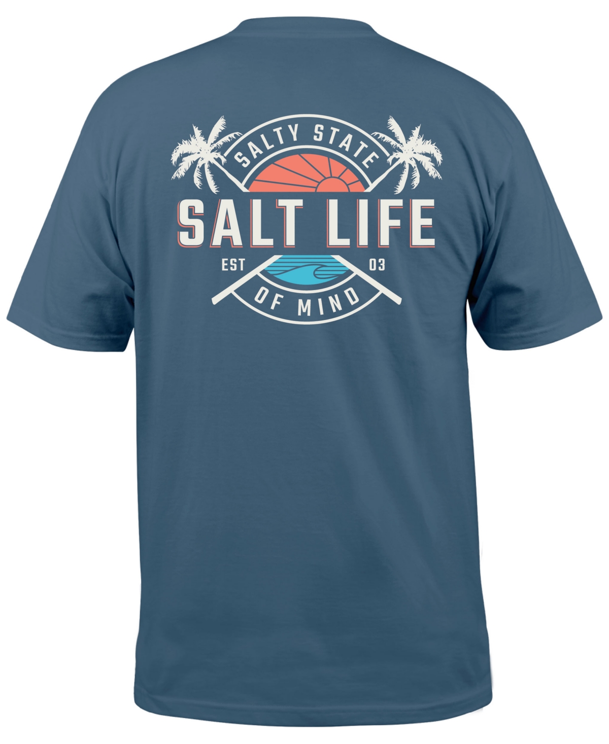Salt Life Men's First Light Logo Graphic T-shirt In Coastal Blue