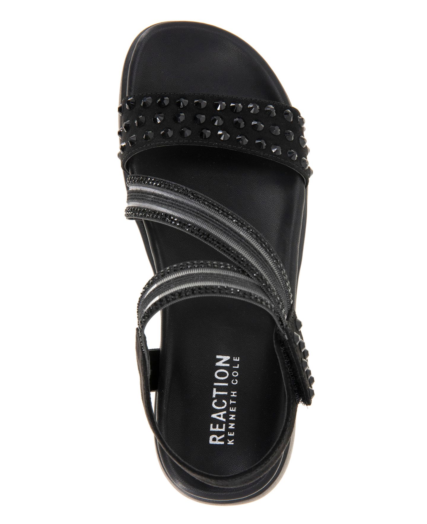 Женские сандалии Kenneth Cole Reaction Taryn Asymmetrical Slingback Jeweled Wedge, цвет: Чёрный — фото 4