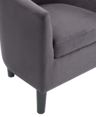26.25" Microfiber Churchill Accent Chair with Ottoman