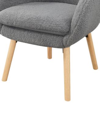 25.25" Sherpa Charlotte Accent Chair