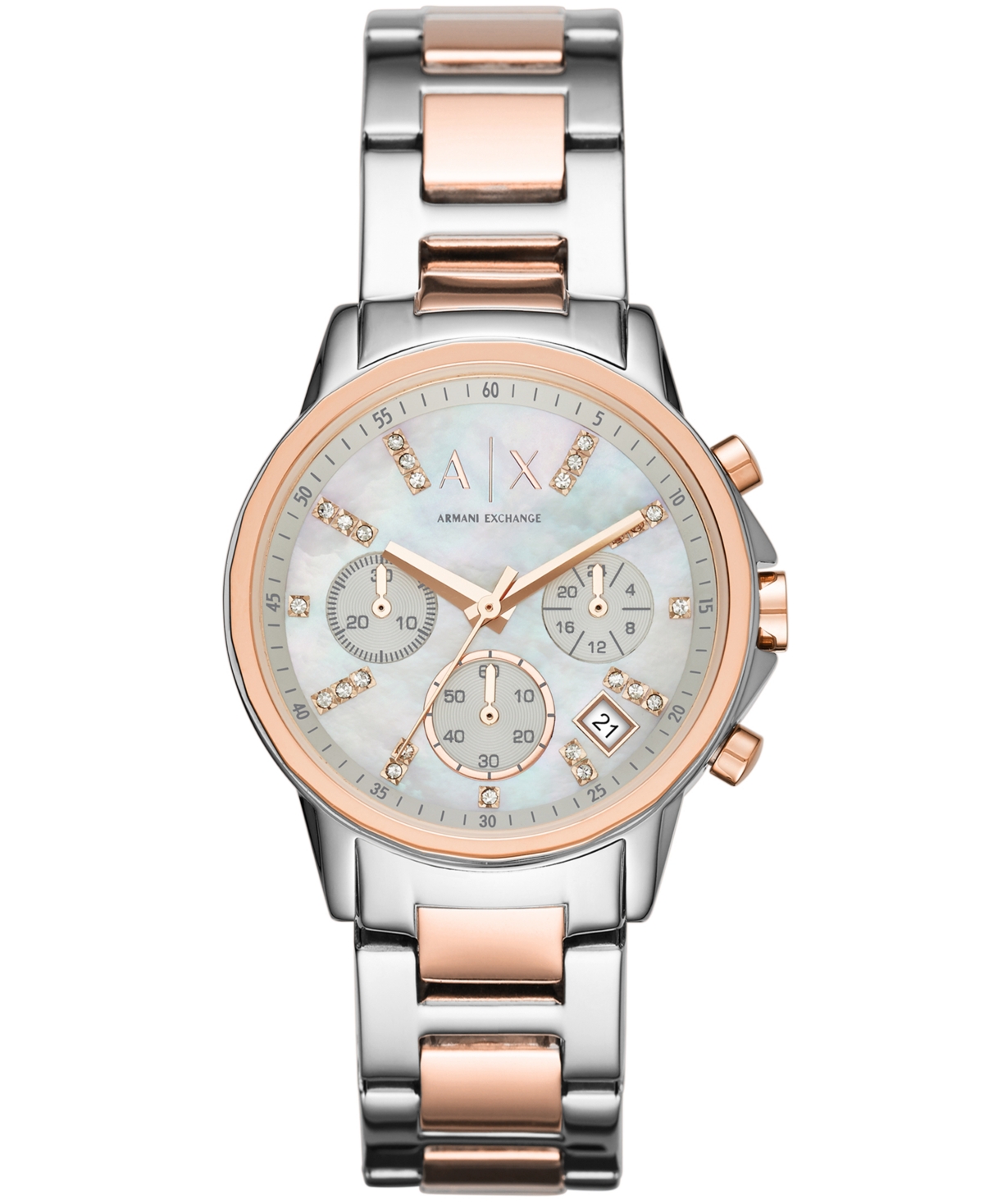 A|X Armani Exchange Women's Chronograph Two-Tone Stainless Steel Watch 36mm - Two-Tone