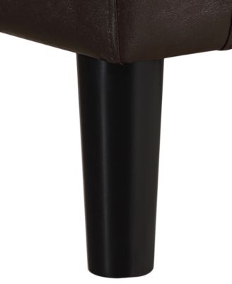 27.75" Faux Leather Roosevelt Accent Chair with Ottoman