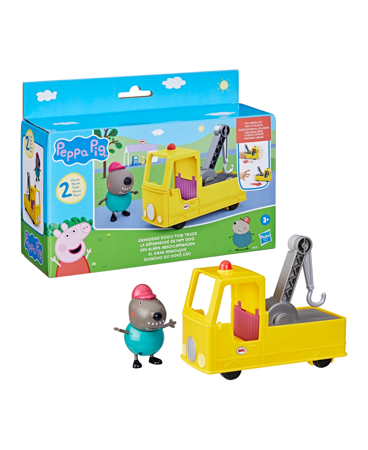 Shop Peppa Pig Granddad Dog's Tow Truck Construction Vehicle And Figure Set, Preschool Toys In No Color