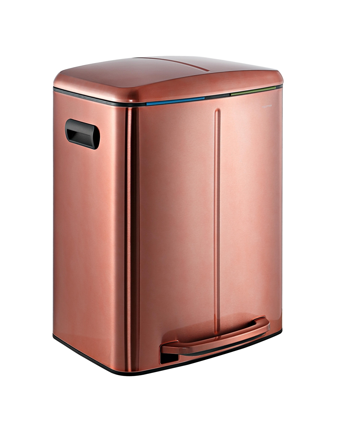Marco Rectangular Double Bucket Trash Can with Soft-Close Lid - Pink