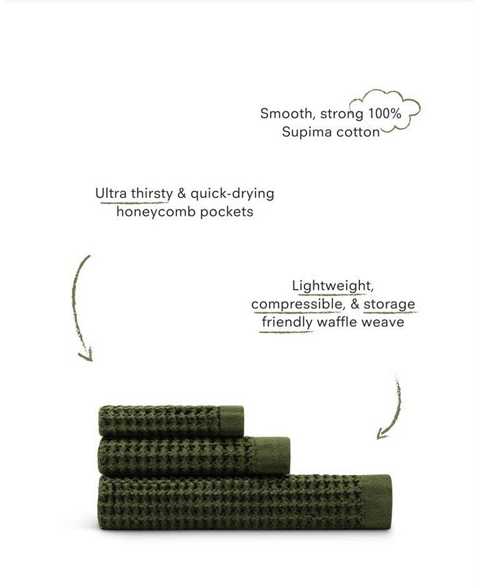 ONSEN Waffle Bath Towel Set - Macy's
