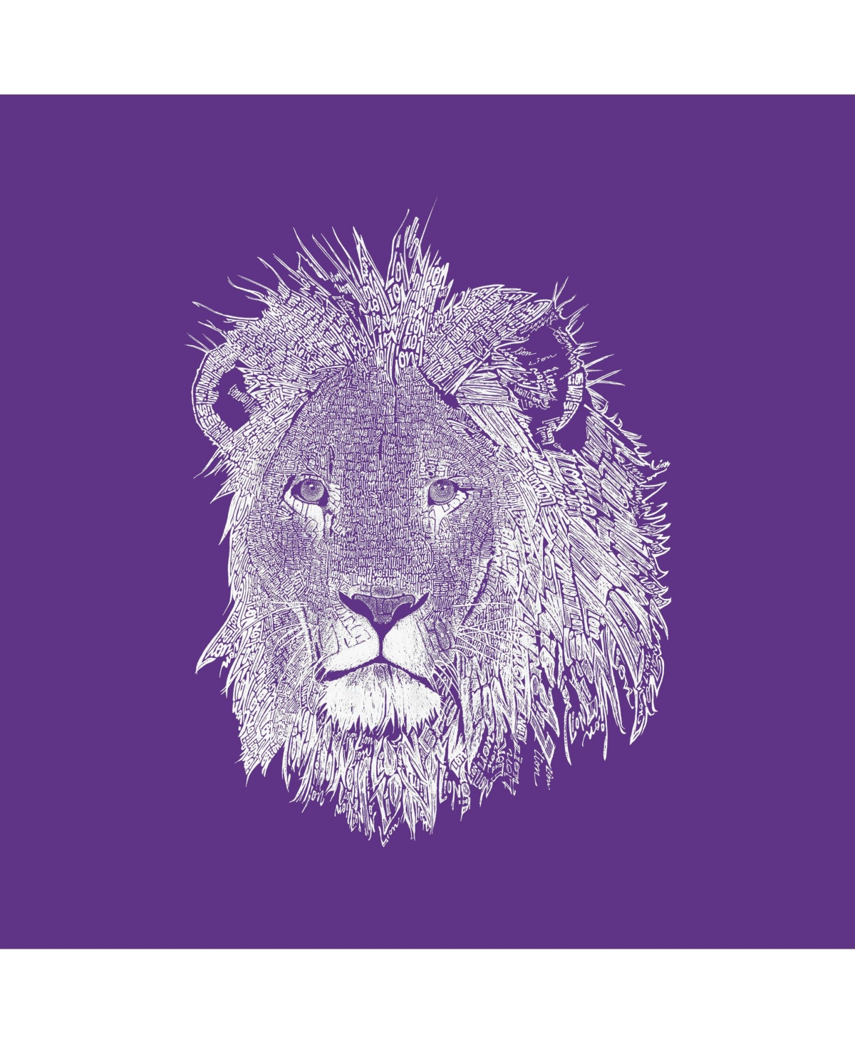 Girl's Word Art Long Sleeve - Lion