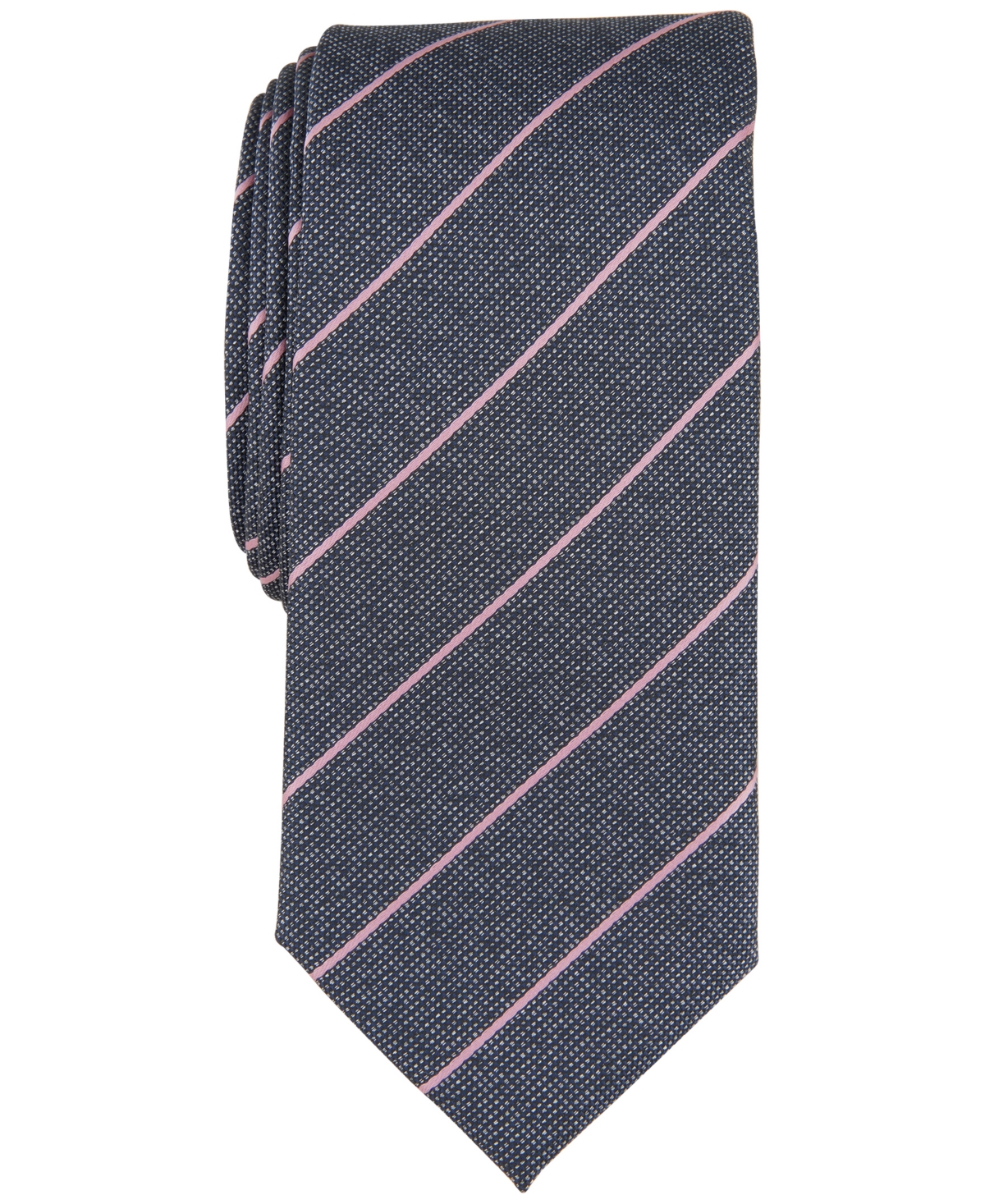 Shop Alfani Men's Knighton Stripe Tie, Created For Macy's In Pink