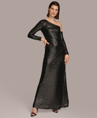 Donna Karan New York - Women's Sequin One-Shoulder Gown Dress