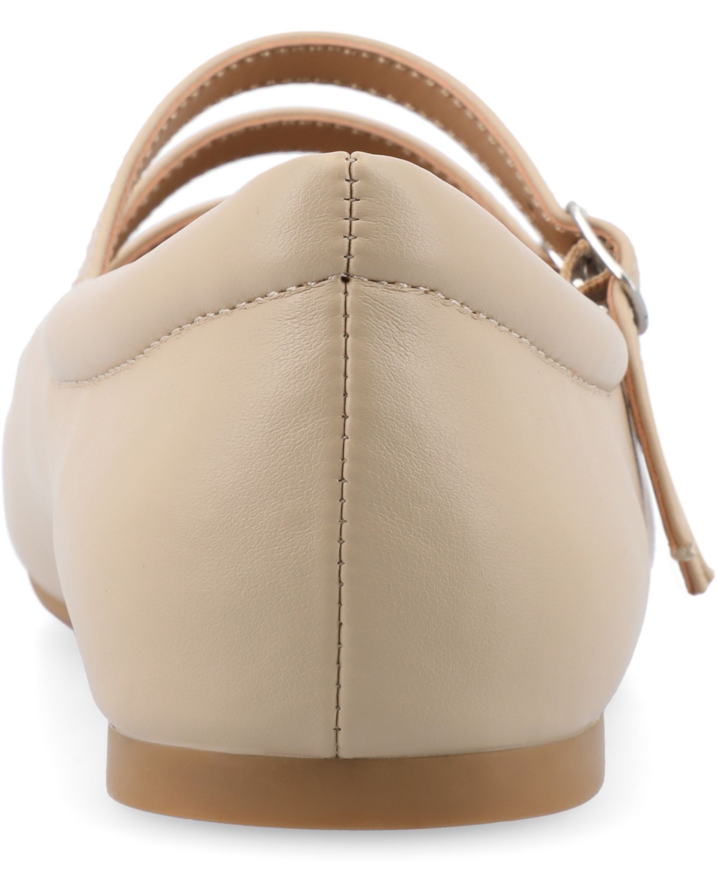 Женские балетки Journee Collection Darlin Multi Strap Mary Jane Square Toe Flats, цвет: Телесный — фото 3
