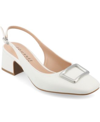 Journee Collection - Collection Women's Everlee Slingback Square Toe Pumps