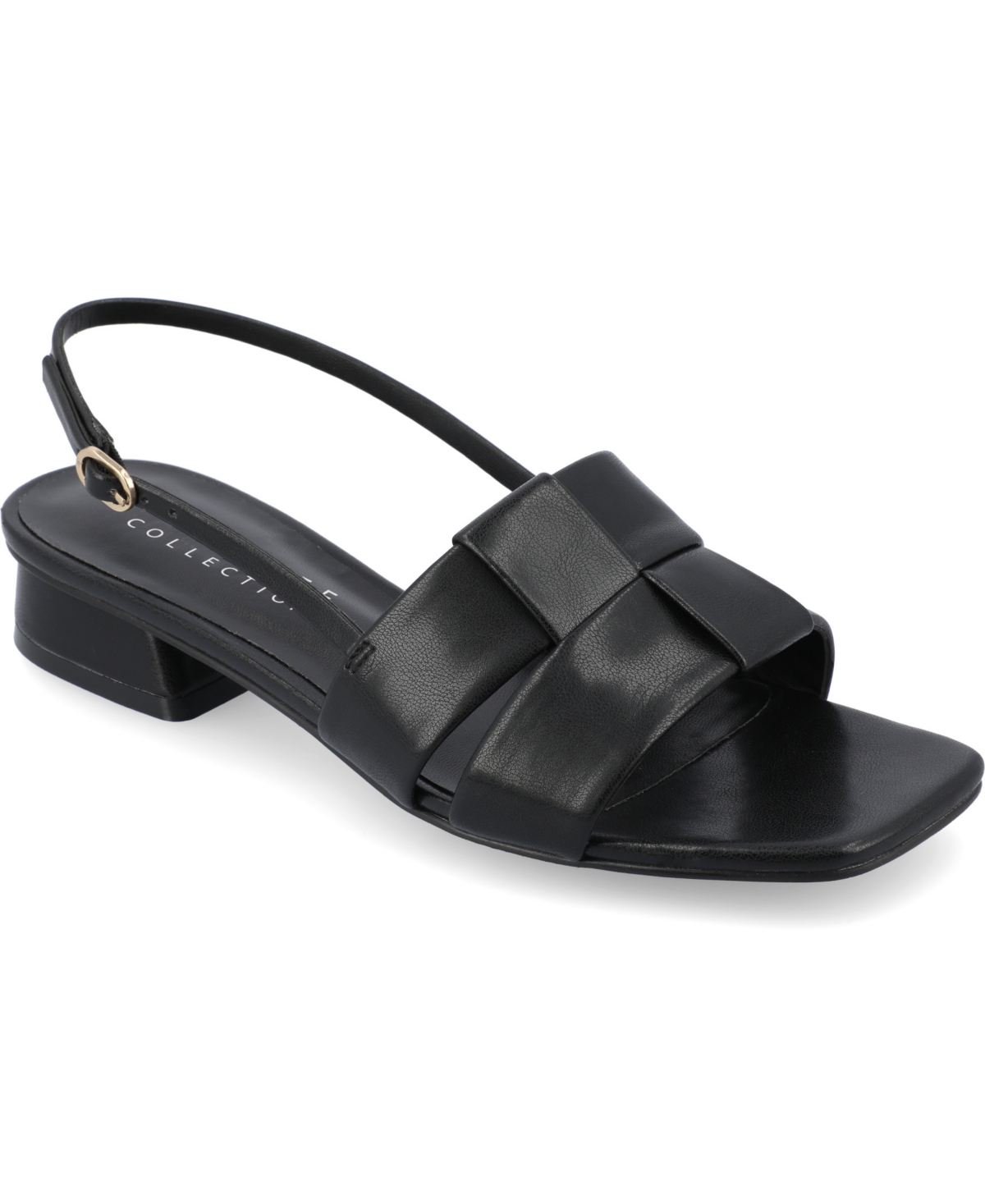 Journee Collection Women's Tabatha Block Heel Slingback Sandals In Black