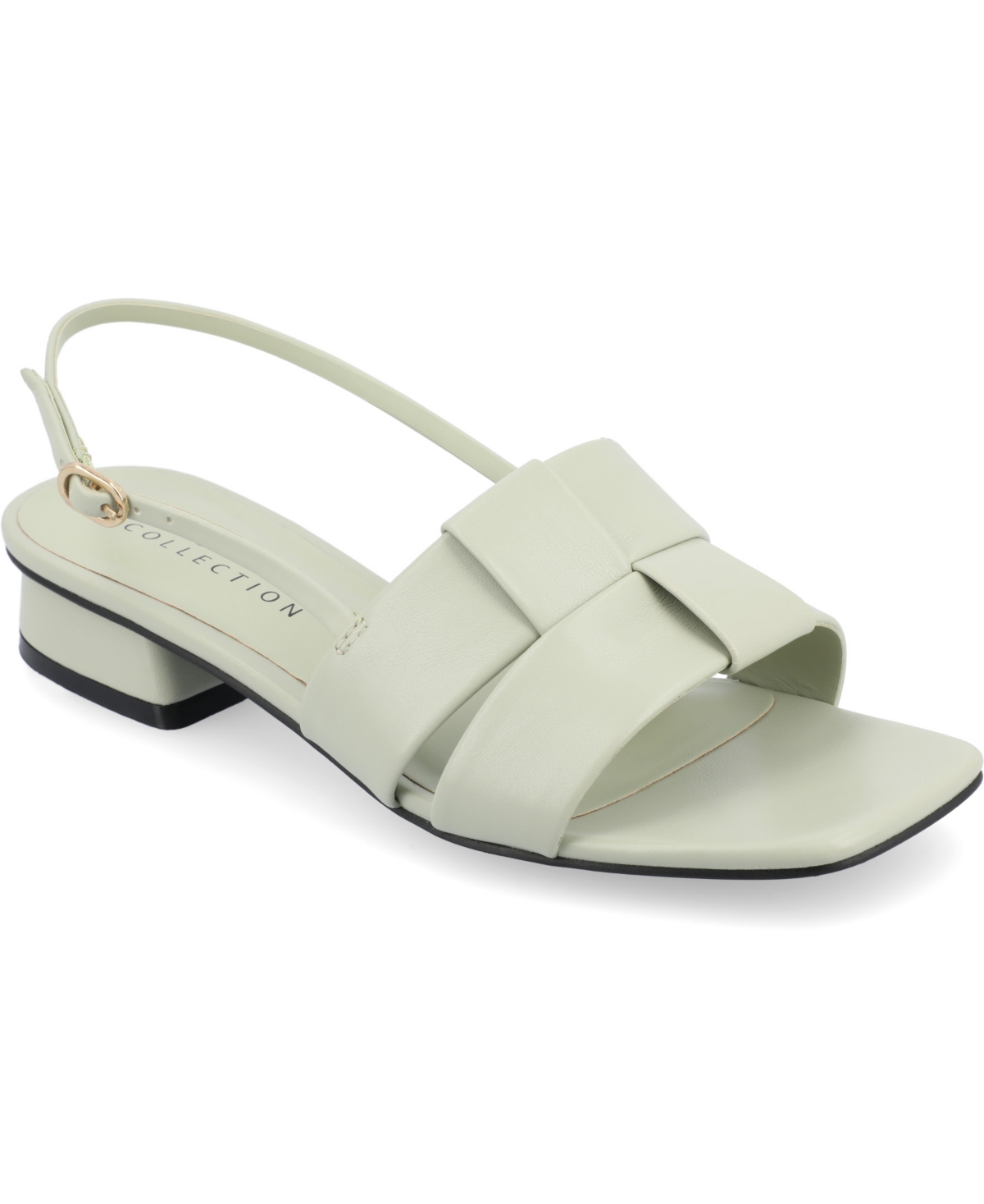 JOURNEE COLLECTION WOMEN'S TABATHA BLOCK HEEL SLINGBACK SANDALS