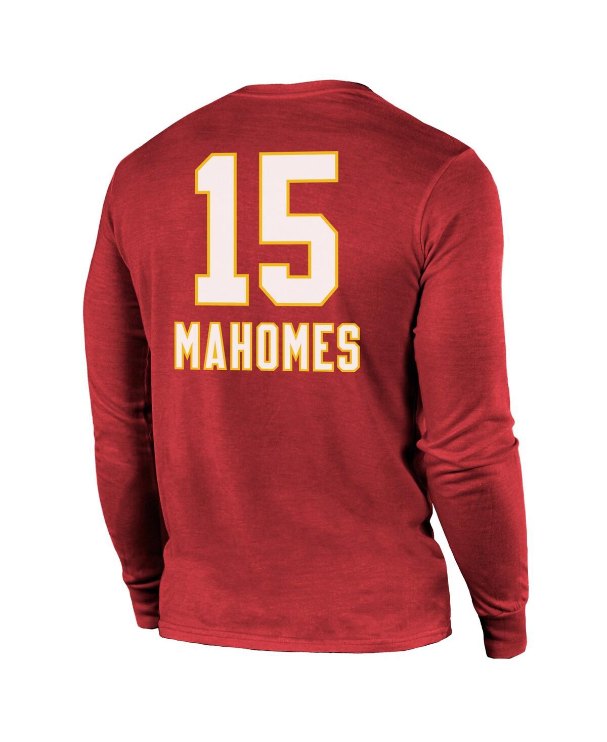 Shop Majestic Men's  Threads Patrick Mahomes Red Kansas City Chiefs Super Bowl Lviii Name And Number Tri-b