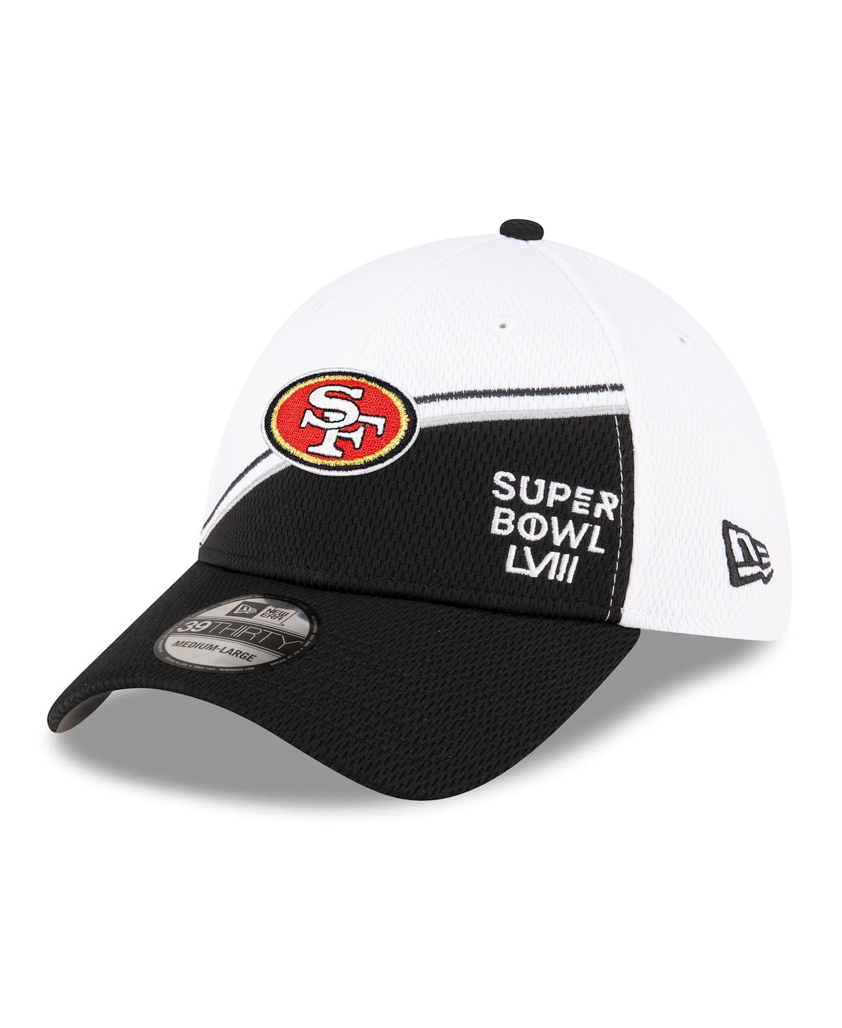 Men's New Era Black San Francisco 49ers Super Bowl Lviii Sideline 39THIRTY Flex Fit Hat - Black