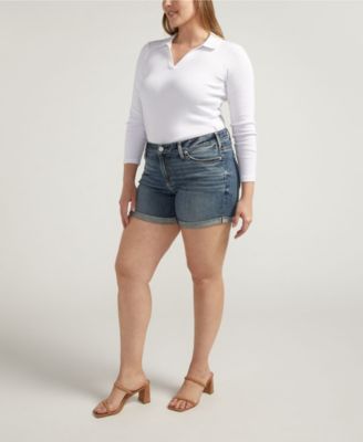 Plus Size Suki Mid Rise Curvy Fit Shorts