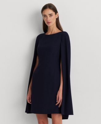 Women's Georgette Cape Dress