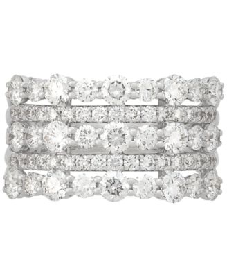 Diamond Multi-row Band (2-1/2 ct. t.w.) in 14k White Gold