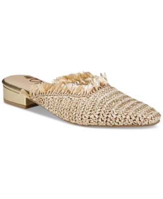 Sam Edelman Women s Reeta Fringe Raffia Flat Mules Macy s