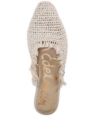 Women's Reeta Fringe Raffia Flat Mules