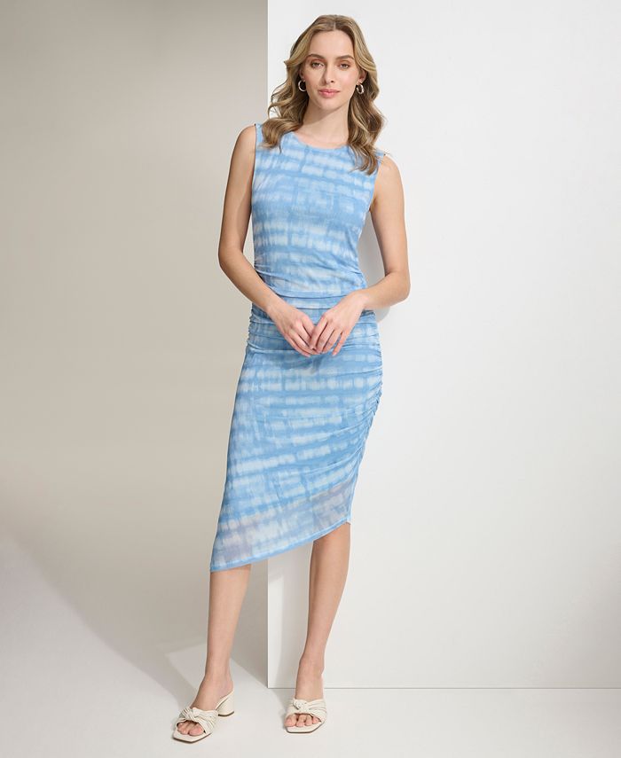 Calvin Klein - Women's Sleeveless Tie-Dye Mesh Dress