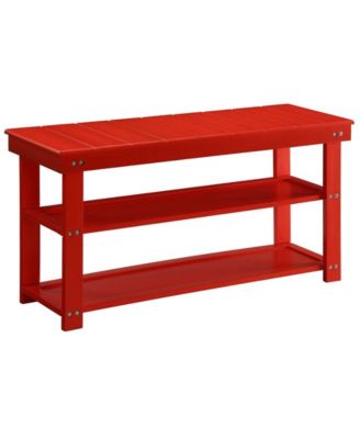 35.5" MDF Oxford Utility Mudroom Bench with Shelves