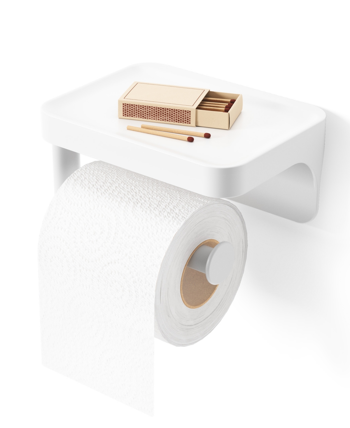 Shop Umbra Flex Adhesive Toilet Paper Holder Shelf In White