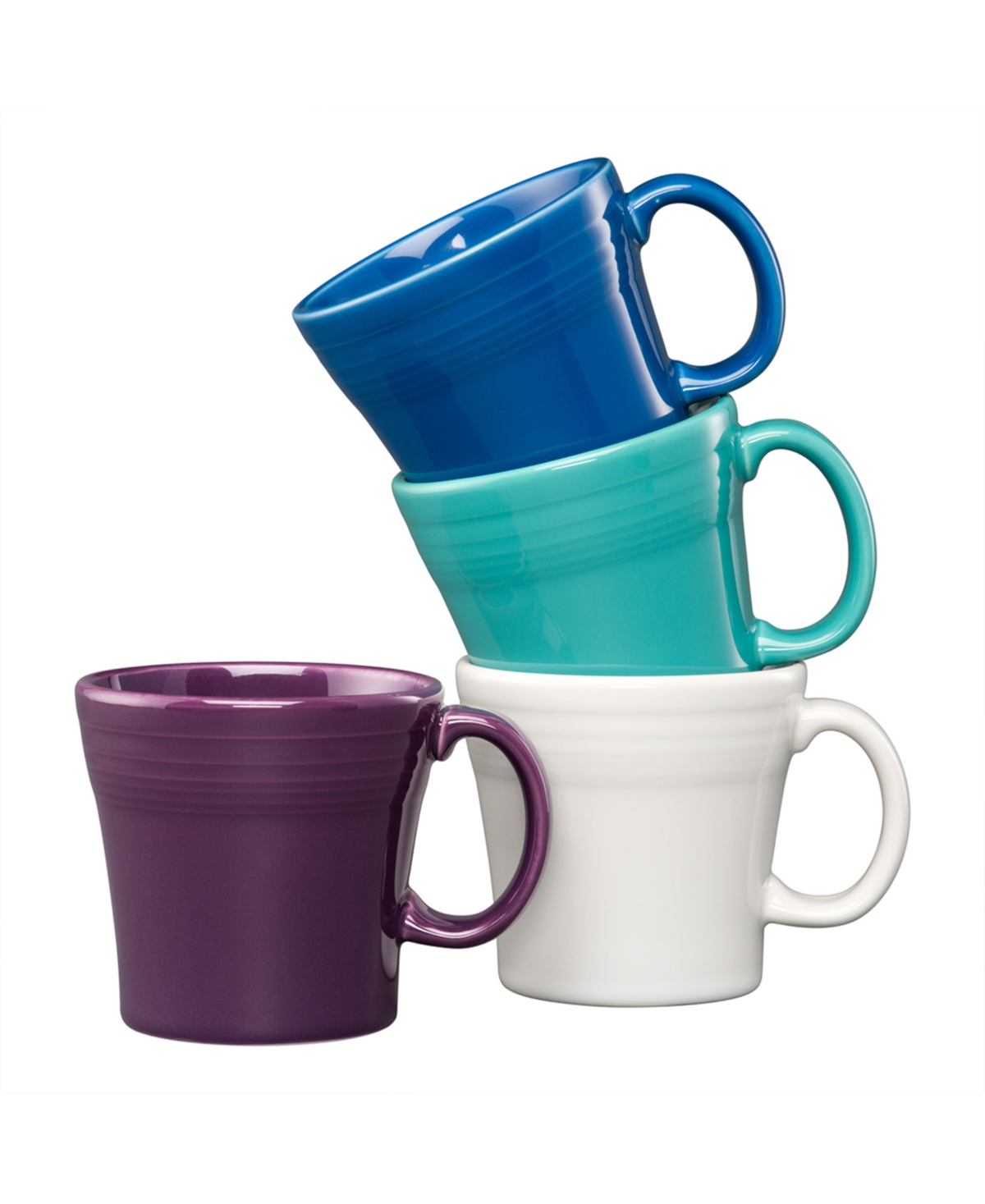 Tapered Mugs, Set of 4 - Coastal Colors