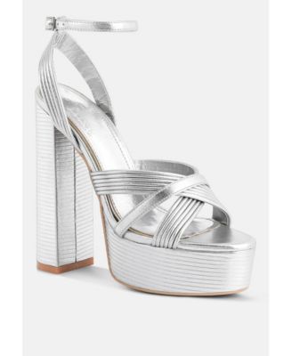 Womens Splendid Crisscross Straps High Heel Sandals