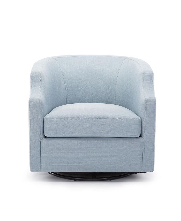 Simplie Fun Isabelle Sky Blue Swivel Glider Barrel Chair Macy s