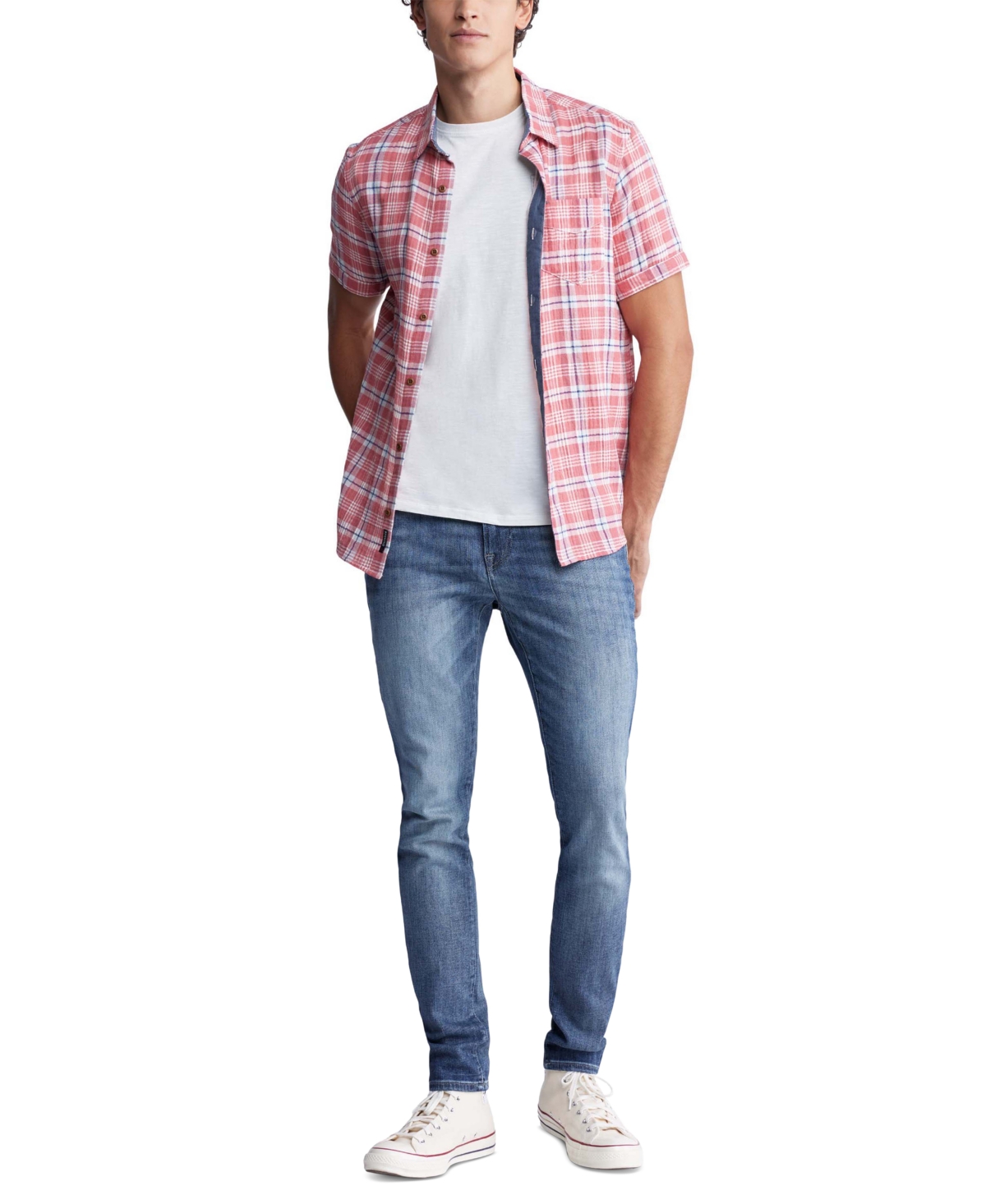 Shop Buffalo David Bitton Men's Sirilo Plaid Short Sleeve Button-front Shirt In Mineral Red