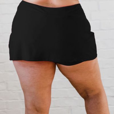 Plus Size Short Swim Skort