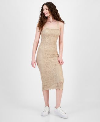 Hippie Rose - Juniors' Pointelle-Knit Midi Dress