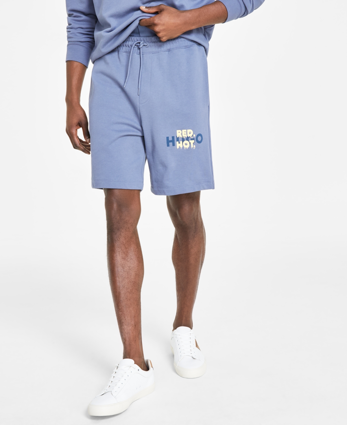Hugo By  Boss Men's Logo Shorts In Blue