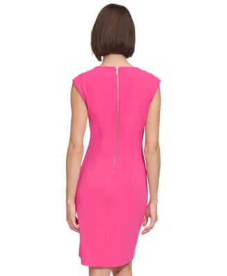 midi a-line dress A-Line Floral Jacquard Soft Knit Midi Dress