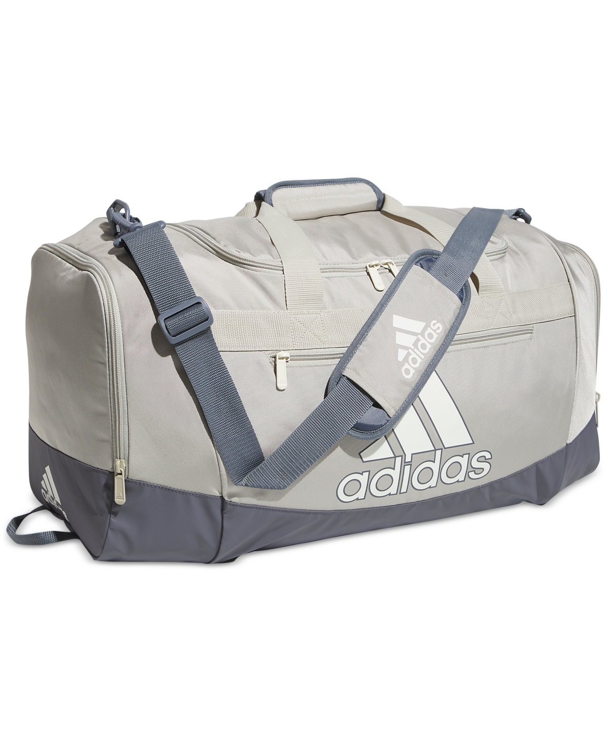 Adidas Originals Men's Defender Iv Medium Duffel Bag In Putty Grey,off White