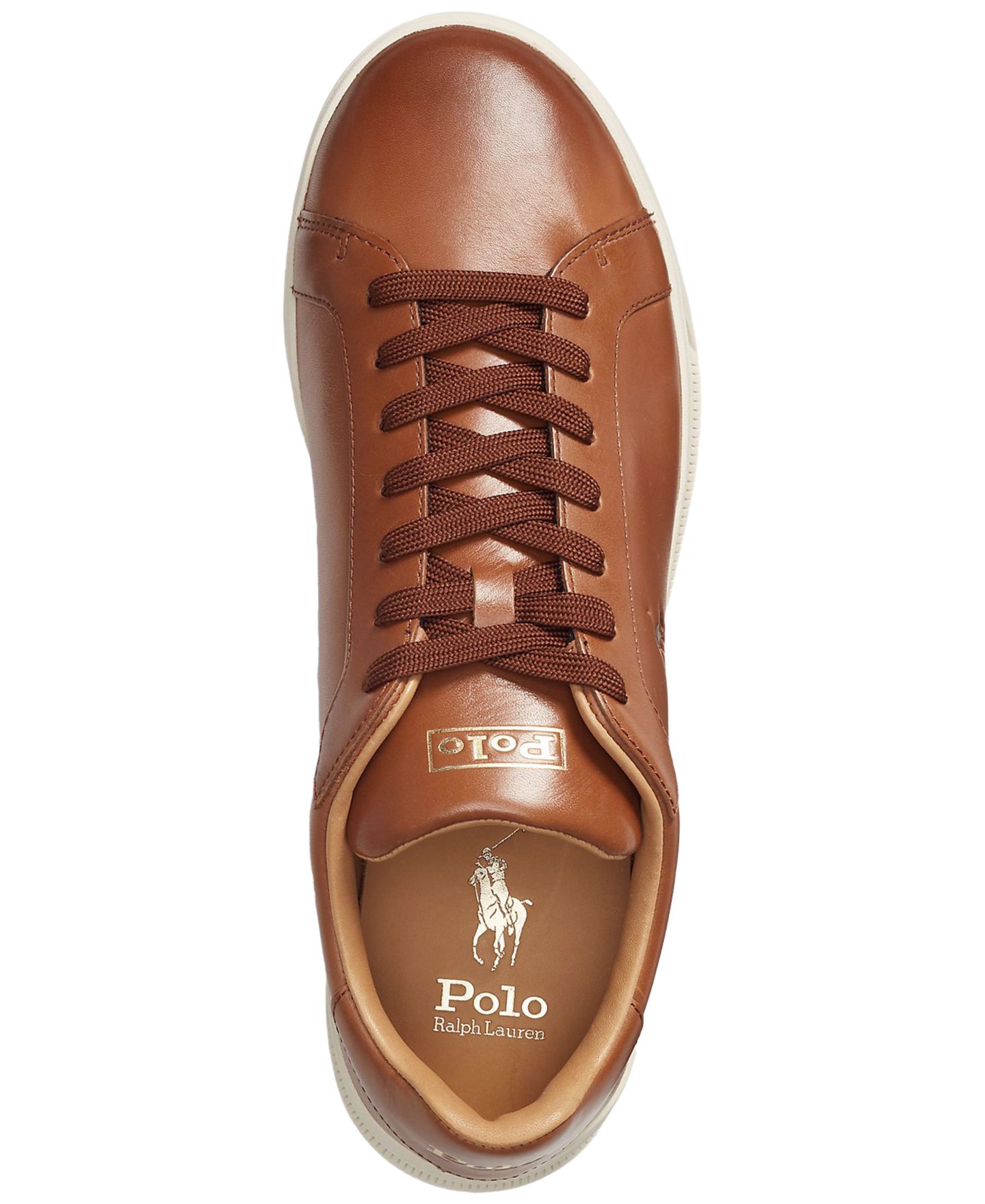 Мужские кроссовки Polo Ralph Lauren Heritage Court II Leather, цвет: Polo Pale Russet — фото 4