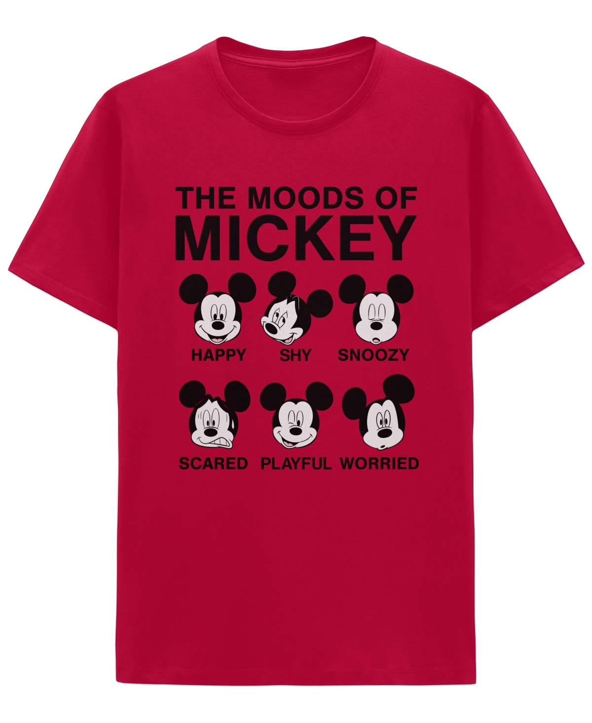 Men's Mickey Mouse Short Sleeve T-shirt - Red