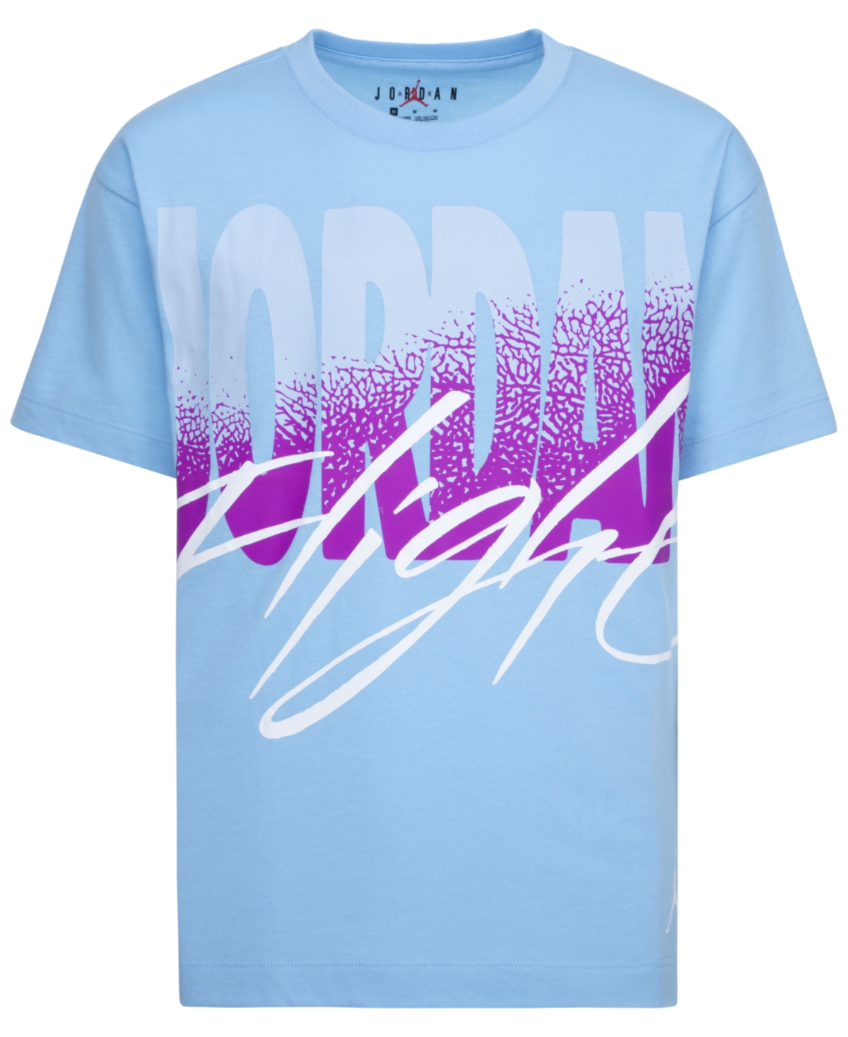 Jordan Kids' Big Girls Flight Rise Short Sleeve T-shirt In Aquarius Blue
