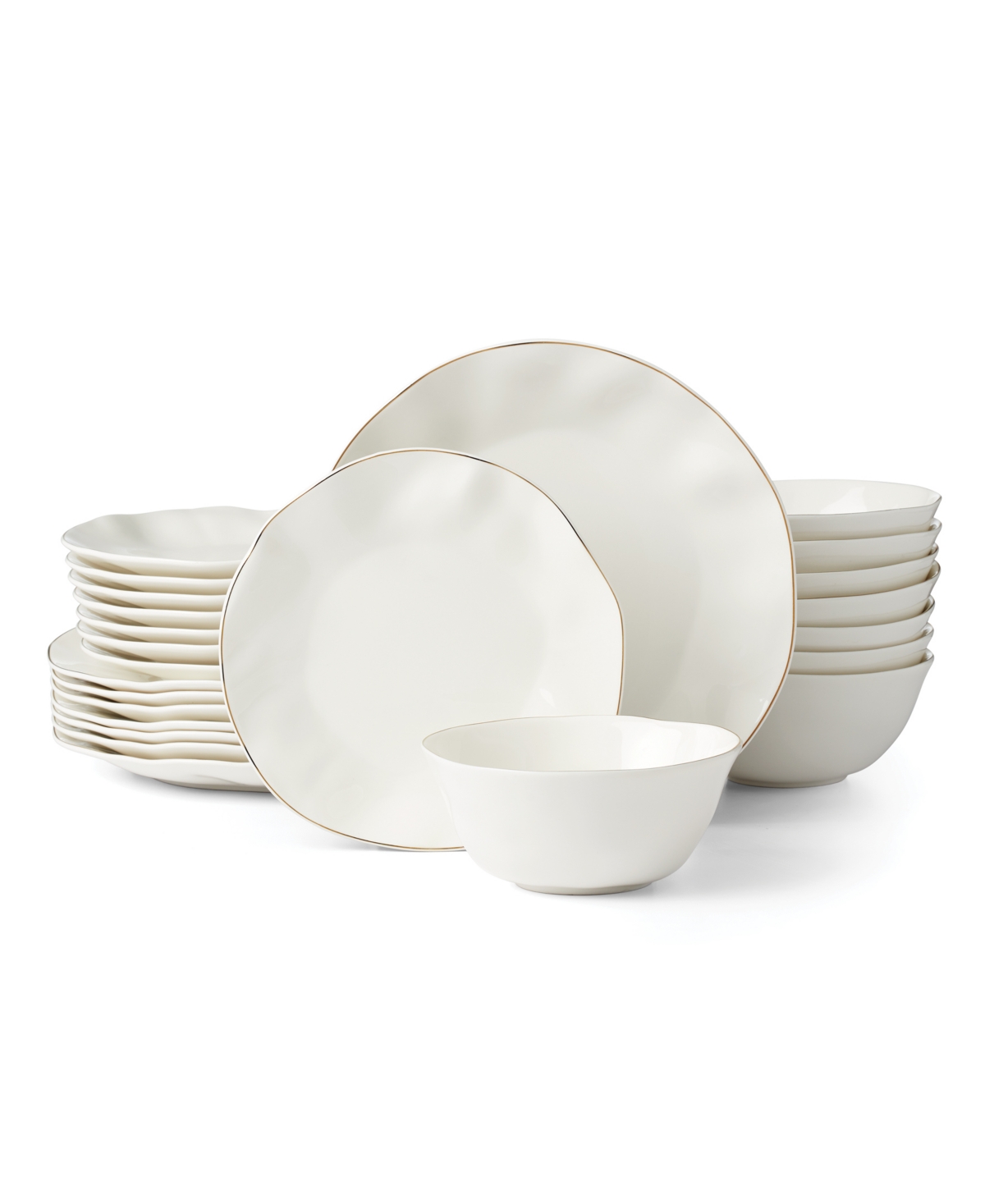 Lenox Blue Bay White 24-piece Dinnerware Set In White