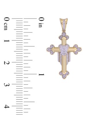 Men's Diamond Pav&eacute; Ornate Cross Pendant (1/3 ct. t.w.) in 10k Gold