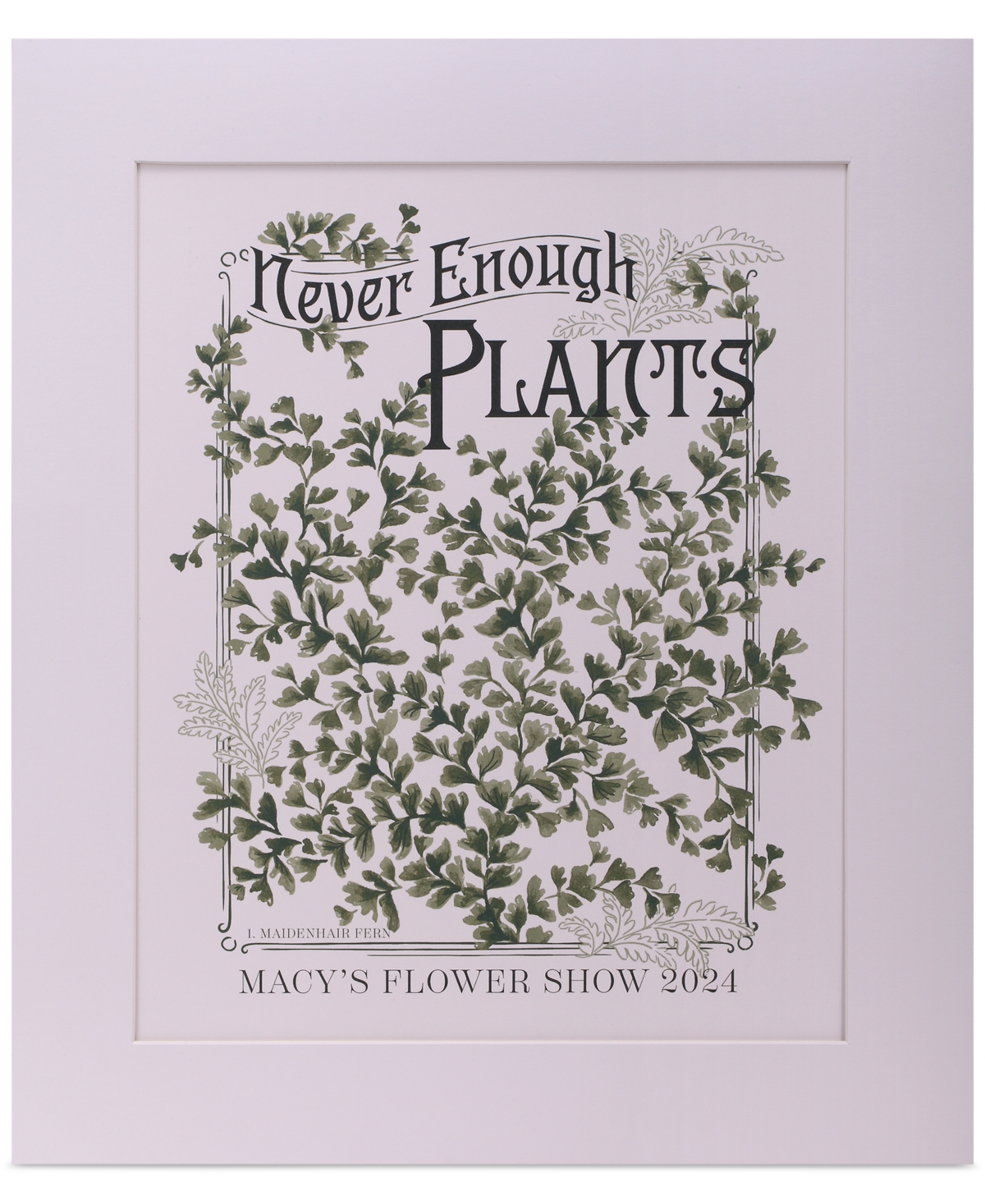 Macy's Flower Show Commemorative Print, 12" X 14", Created For  In White Leaf